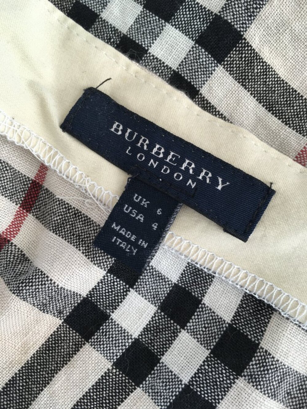 Rare Burberry linen nova check dress - Picture 3 of 6